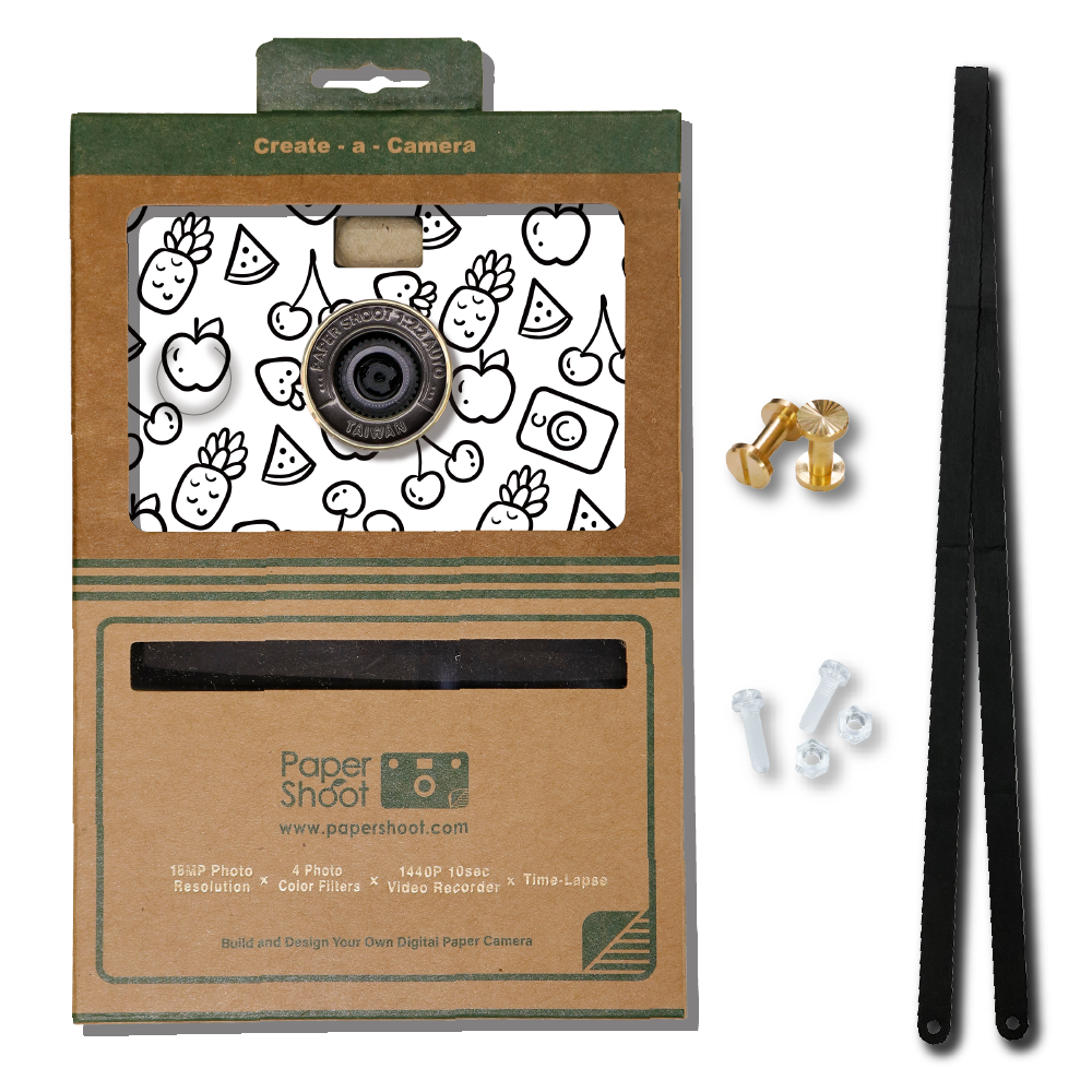 Set appareil photo (coque incluse) - À colorier - Salade de fruits