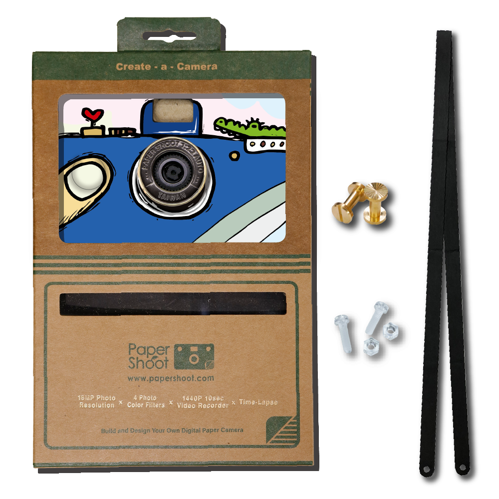 Set appareil photo (coque incluse) - Dessins - BLEU