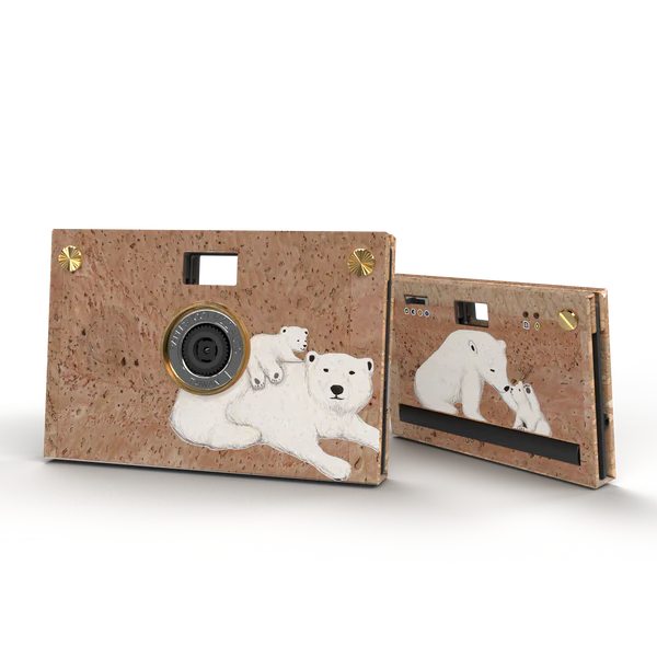 Coffret appareil photo - Coque en liège - Ours polaire